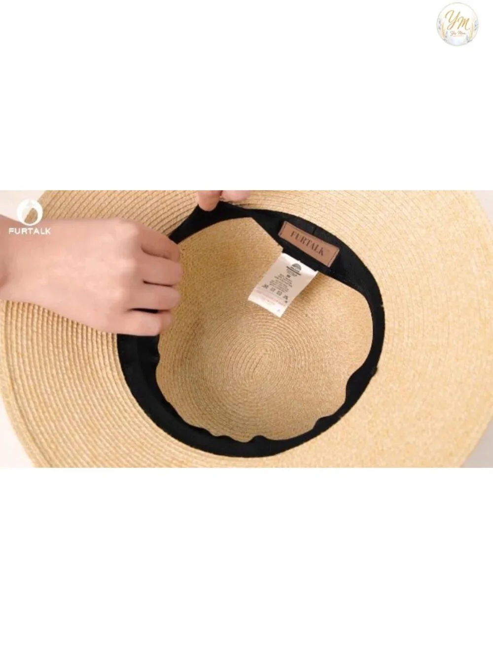 Womens Wide Brim Straw Sun Hat UV Protection Foldable Travel Beach Hat with